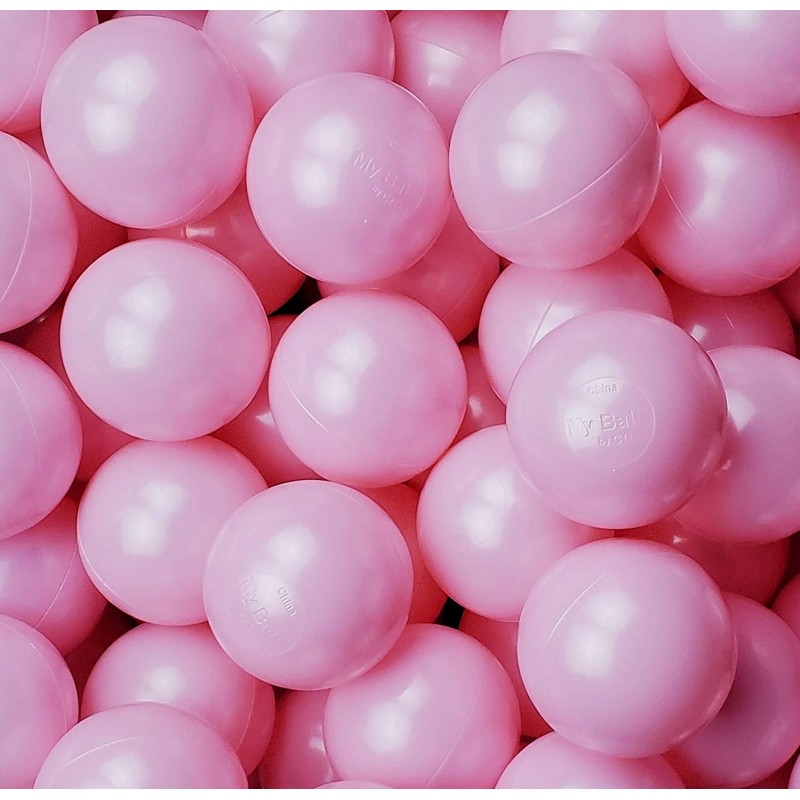 Pack of 100 Macaroon-Pink ( Blush-Pink ) Color Jumbo 3" HD Commercial Grade Ball Pit Balls - Crush-Proof Phthalate Free BPA F...