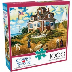 Charles Wysocki - A Delightful Day on Sparkhawk Island - 1000 Piece Jigsaw Puzzle $20.05 Jigsaw Puzzles