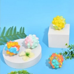 [4 Pack] Pop Fidget It Ball Toys Toy Stretchy Balls Popper Its Fidget Ball Anxiety Stress Relieve Relief Pressure Bubble Sili...