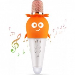 Kids Toys for Girls 3-8 Kids Karaoke Microphone for Singing Toddler Microphone Machine with Voice Changing & LED Bluetooth Mi...