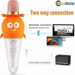 Kids Toys for Girls 3-8 Kids Karaoke Microphone for Singing Toddler Microphone Machine with Voice Changing & LED Bluetooth Mi...