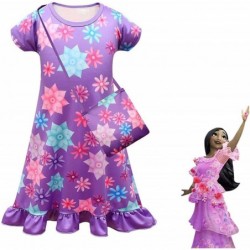 Isabela Madrigal Dress Cosplay Costume Isabela Dress Princess Skirt with Bag Suits Halloween Outfits for Kids Girls $16.64 Ki...