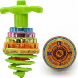 Hanukkah Dreidel Musical Bouncing Light-Up Dreidel Hanukkah Toys - Assorted Colors $15.42 Novelty Spinning Tops