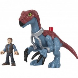 Fisher-Price Imaginext Jurassic World Dominion Therizinosaurus Dinosaur & Owen Grady 3-Piece Poseable Figure Set for Preschoo...