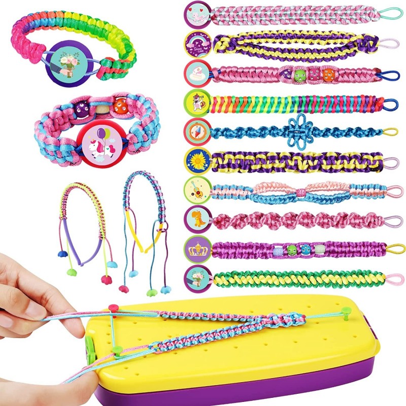 Friendship Bracelet Making Kit for Girls - Makes 15 Beads Jewelry Art Crafts Toys for kids 6-12 years old Favorite Gifts for ...