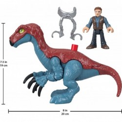 Fisher-Price Imaginext Jurassic World Dominion Therizinosaurus Dinosaur & Owen Grady 3-Piece Poseable Figure Set for Preschoo...