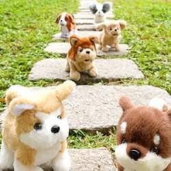 Battery Puppy Walking Barking Realistic Cute Stuffed Animal Dog Plush Electric Toy for Toddlers Girls Child(Akita) $24.66 Plu...