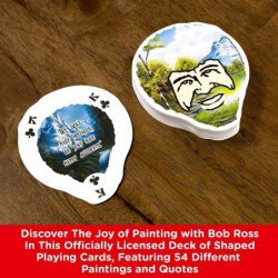 Bob Ross Playing Cards - Bob Ross Shaped Deck of Cards for Your Favorite Card Games - Officially Licensed Bob Ross Merchandis...