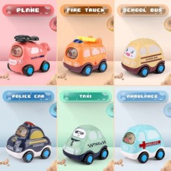 Cartoon Inertia Baby Toy Cars with Storage Bag and mat 6 Pcs Push and Go Toys Kids Toys Car for Girls Boys Early Educational ...