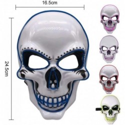 Halloween Mask LED Light up Skeleton Mask Glow In The Dark Mask for Festival Cosplay Costume Masquerade Parties (skull Purple...