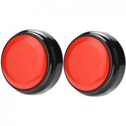 Record Talking Button-Recordable Button Dog Training Button Sound Effect Button -30 Second Recording Button Set of 2 (Black) ...