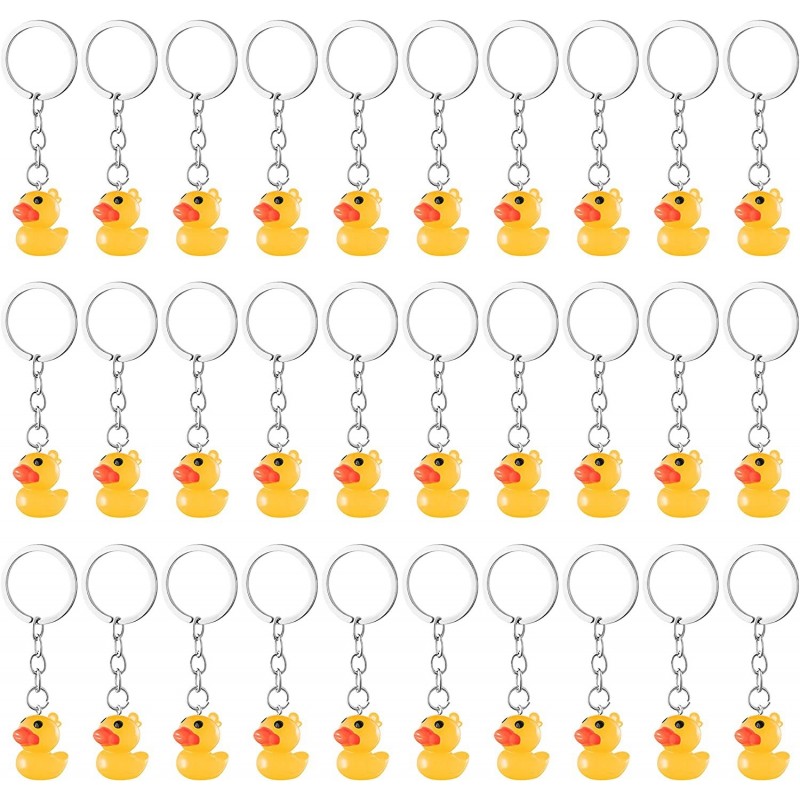 30Pcs Plastic Duck Keychains Duck Party Favors Cute 3D Duck Chains Mini Ducky Pendant Accessories Gift Party Favors $26.31 Ki...