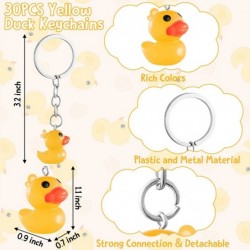 30Pcs Plastic Duck Keychains Duck Party Favors Cute 3D Duck Chains Mini Ducky Pendant Accessories Gift Party Favors $26.31 Ki...