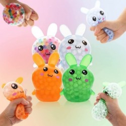 4 Pack Fidgets Silicone Bunny Decompression Toys Easter Basket Stuffers Stress Balls Animal Stress Balls Easter Gifts for Kid...