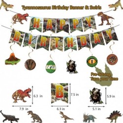 Dinosaur Party Decorations Jurassic Dinosaur Birthday Party Supplies with T-Rex Birthday Banner Hanging Swirls Cake Toppers B...