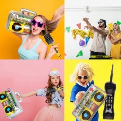 Inflatable Boom Box 90s Phone Prop Inflatable Mobile Phones Inflatable Microphones for 80s 90s Party Decorations Inflatable P...