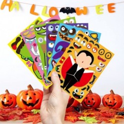 Halloween Party Favors Stickers for Kids - 42 Sheets Halloween Make face Stickers for Kids Toddlers Halloween Activities Part...