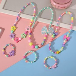 Beaded Necklace and Beads Bracelet for Kids 6 Sets Little Girls Jewelry Sets Favors Bags for Girls $24.85 Kids' Dress-Up Acce...