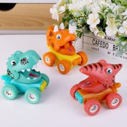 Baby Dinosaur Toy Cars for 1 2 3 Year Old Toddlers 3-Pack Press and Go Dino Trucks for Kids Infants Birthday Gift Toys Vehicl...