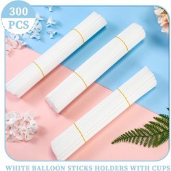 300 Pcs Plastic Balloon Sticks with Cups Reusable Balloon Stand Balloon Holder Sticks for Birthday Party Wedding Anniversary ...