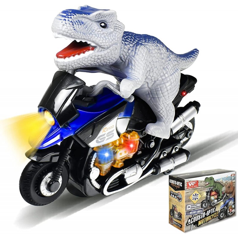 Dinosaur Toys Toddler Kids Toy Dinosaur Motorcycle Toy with 3D Lights and Music Dinausors Toys for 3 4 5 6 7 8Year Old Boys G...