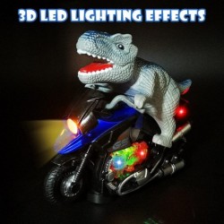 Dinosaur Toys Toddler Kids Toy Dinosaur Motorcycle Toy with 3D Lights and Music Dinausors Toys for 3 4 5 6 7 8Year Old Boys G...