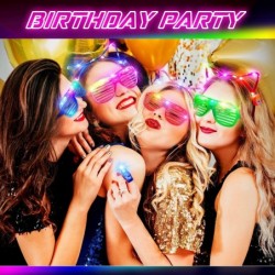 90 PCS Light up Party Favors Include LED Glow Glasses Shutter Shades Finger Lights LED Cat Ear Headband LED Sunglasses Glow i...