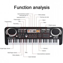 Kids Keyboard with Microphone Portable 61 Key Piano Keyboard Digital Piano Kids Keyboard for Beginners Electronic Piano with ...