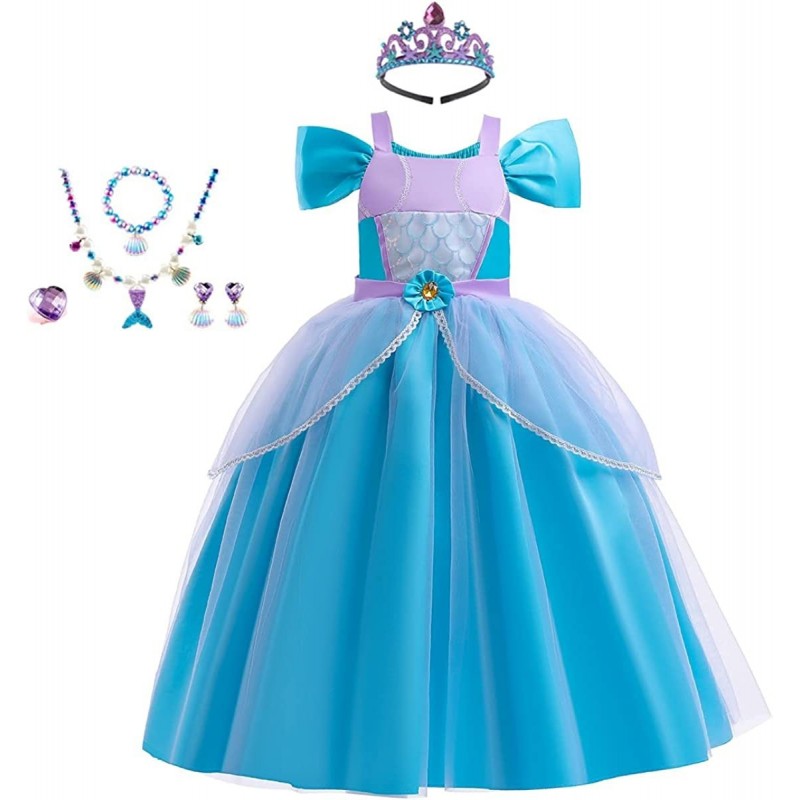 Girls Halloween Costume Mermaid Princess Fancy Dress Christmas Birthday Party Pageant Tulle Ball Gown w/Accessories $39.55 Ki...