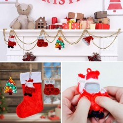 Christmas Pop Fidget Toys Push Pop Bubble Sensory Santa Claus Christmas Tree Christmas Hat Christmas Gloves Fidget Toy 5 Piec...