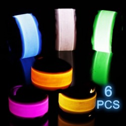 LED Light up Slap Wristband Flashing Bracelets for Kids Glow in The Dark Armband for Adults Night Safety Toys for Walking Run...