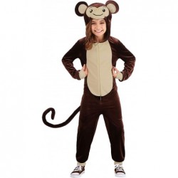 Child Monkey Costume Silly Brown Monkey Onesie for Kids $67.91 Kids' Costumes