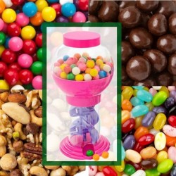 9.75" Spiral Gumball Machine Toy - Kids Dubble Bubble Twirling Style Galaxy Candy Dispenser - Birthday Parties Novelties Part...