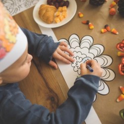 Color Your Own Turkey Crowns | Thanksgiving Coloring Headbands | 12 Count | Kids Thankful School and Holiday Craft Activity $...