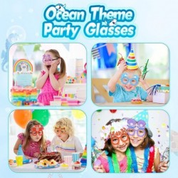 10 Pieces Sea Animal Theme Party Supplies Ocean Animal Party Glasses Felt Sea Birthday Party Favors Funny Eyewear Costume for...