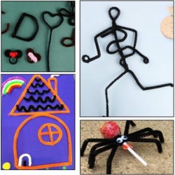 150 Pieces Black Pipe Cleaners Chenille Stem Pipe Cleaners Chenille Stem Craft Pipe Cleaners Art Pipe Cleaners Pipe Cleaners ...