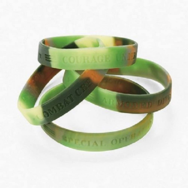 Green Camouflage Army Rubber Bracelets (24 Count) $22.35 Kids' Dress-Up Accessories