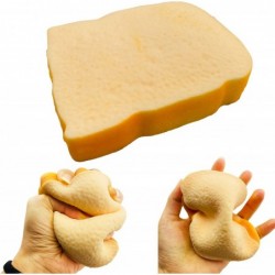 Toast Sliced Bread Stress Toy Bread Shape Squishes Toy Sensory Fidget Toys Stress Relief for Kids & Adult Tricky Funny Squeez...