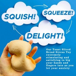 Toast Sliced Bread Stress Toy Bread Shape Squishes Toy Sensory Fidget Toys Stress Relief for Kids & Adult Tricky Funny Squeez...