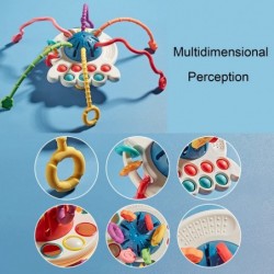 Baby Toys Food Grade Silicone Pull String Toys&Sensory Toys&Montessori Toys for 18+ Months $26.86 Early Development & Activit...