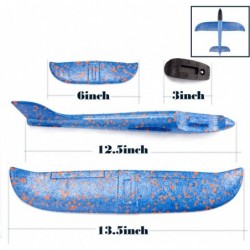 2pcs 13.5inch Airplane Manual Throwing Fun challenging Outdoor Sports Toy Model Foam Airplane Blue & Orange Airplane (WT-Airp...