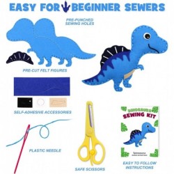 Dinosaur Sewing Craft Kit DIY Kids Craft and Sew Set for Girls and Boys Educational Beginners Sewing Stuffed Animal Felt Plus...