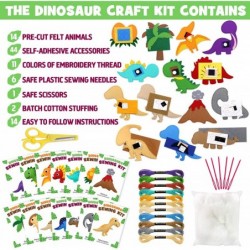 Dinosaur Sewing Craft Kit DIY Kids Craft and Sew Set for Girls and Boys Educational Beginners Sewing Stuffed Animal Felt Plus...