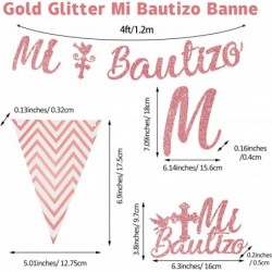 Bautizo Banner Bautizo Cake Topper Bautizo Decorations Glitter Triangle Flag Banner Bautizo Backdrop Baptism Decorations for ...