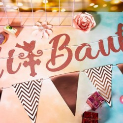 Bautizo Banner Bautizo Cake Topper Bautizo Decorations Glitter Triangle Flag Banner Bautizo Backdrop Baptism Decorations for ...