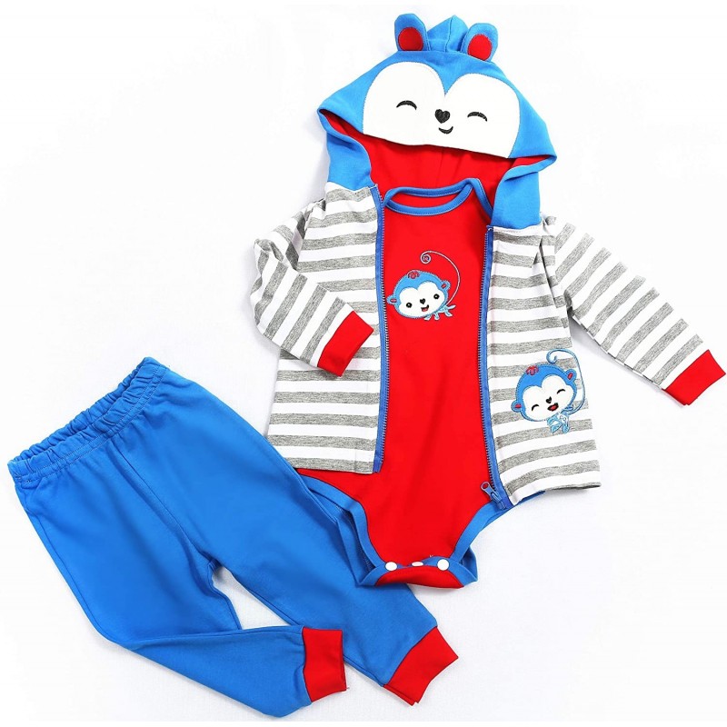 Reborn Baby Dolls Clothes Boy 3 Pices Sets Accessories for 22 23 24 inches Reborn Dolls Clothing Outfit $43.46 Doll Accessories