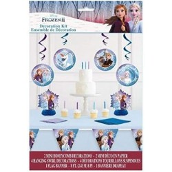 Mega Frozen 2 Birthday Party Supplies and Decoration Pack For 16 With Dinner and Dessert Plates Napkins Tablecover Candle Pen...