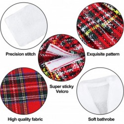 3 Pack Elf Red Plaid Sleeping Bag White Bathrobe and Red Plaid Dress Set Santa Couture Clothing Set Elf Doll Clothing Accesso...