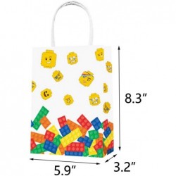 Party Favor Bags 16PCS for Building Blocks Gift Bags Goodie Bags Color Bricks Treat Candy Bags for Building Blocks Movie Them...