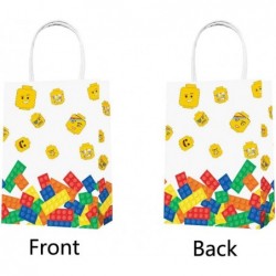 Party Favor Bags 16PCS for Building Blocks Gift Bags Goodie Bags Color Bricks Treat Candy Bags for Building Blocks Movie Them...